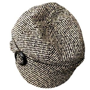 Paperboy hat black and white